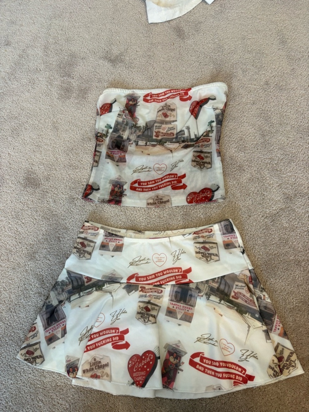 Mini tube top and skirt set from edikted